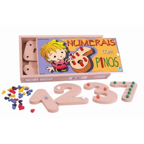 Números c/ Pinos 10 pçs