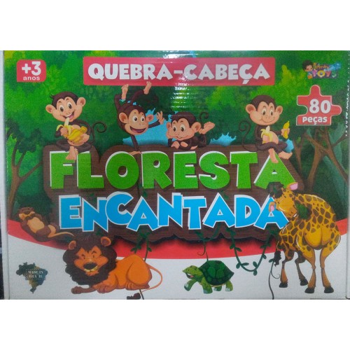 Quebra-Cabeça 80 Pçs Floresta Encantada