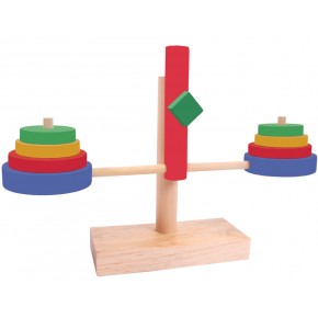 Balancinha Didatica Em MDF Para Criancas Aprender Pesos Simque