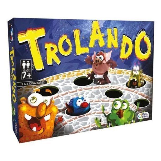 Trolando Jogo Pais e Filhos Tabuleiro Giratorio Estrategia