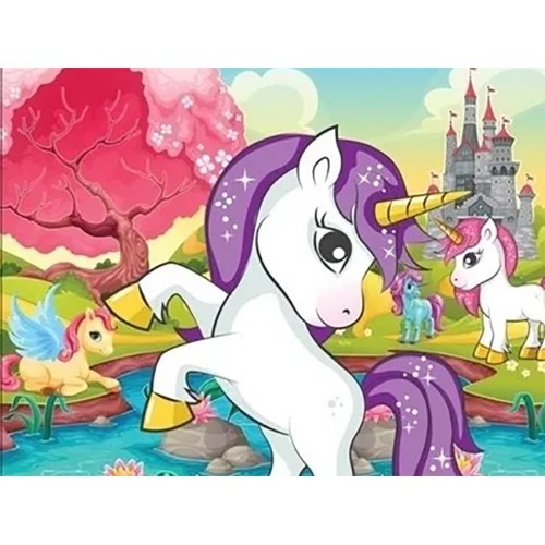 Quebra-Cabeça Gigante Unicórnio 12 pçs Algazarra Pecas Grandes