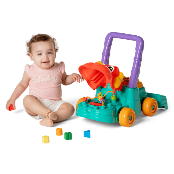 Andador Feliz Cachorro Didático Bebê Feliz 2 em 1 Primeiros Passos