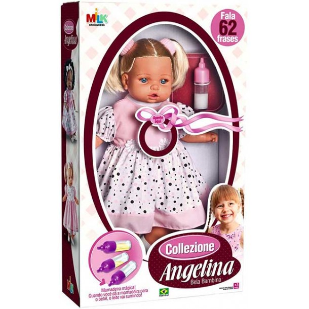 Boneca Collezione Angelina Branca Com Chuquinha