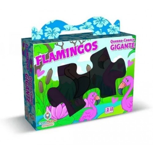 Quebra-Cabeça Gigante Flamingo 12 pçs