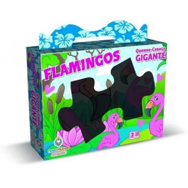 Quebra-Cabeça Gigante Flamingo 12 pçs