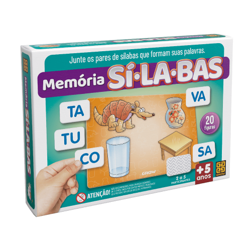 Memória Sílabas Jogo Grow Educativo Alfabetização Infantil