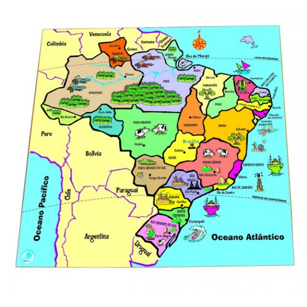 Quebra-Cabeça Mapas Estados