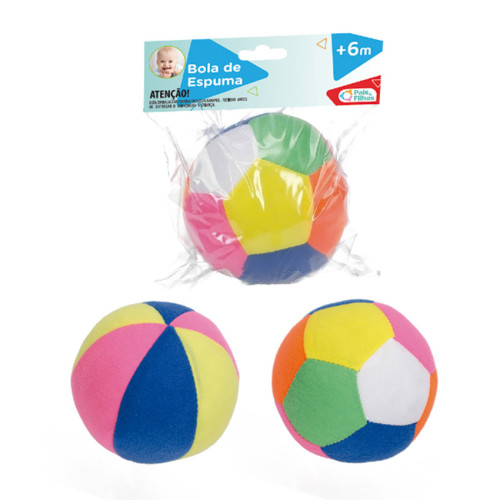 Bola de Espuma Sortida Macia Infantil Baby Pais e Filhos 6 Meses +