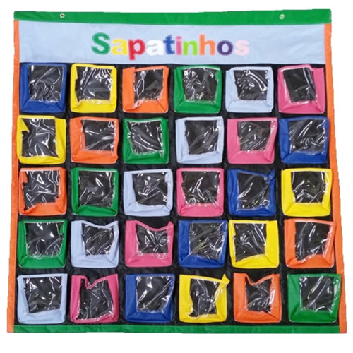 Sapatinhos Coepe Mural De Parede 30 Bolsos Em Corino