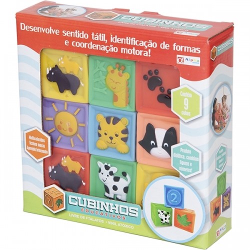 Cubinhos Educativos Alpha Vinil Macio Com Numeros 9 Pecas