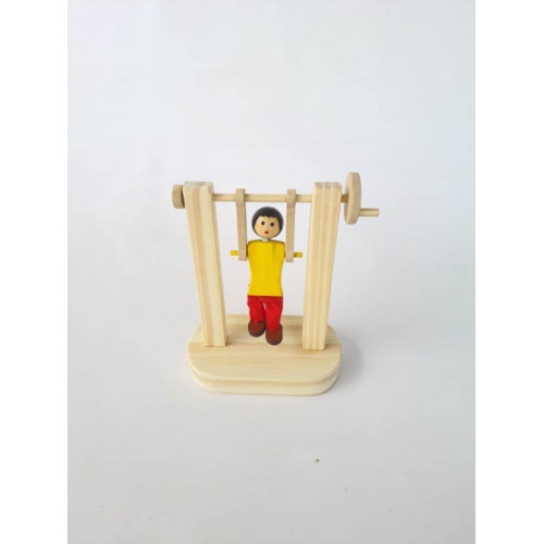 Malabarista Brinquedo de Madeira Ginasta com Manivela