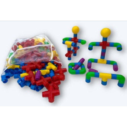 Kit Lig Tubos 252 pçs Plástico de Montar Didático - Marca Lig Lig Kit Lig Tubos 252 pçs Plástico de Montar Didático - Marca Lig Lig