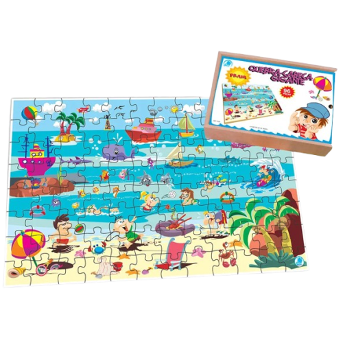 Quebra-Cabeça Gigante Praia 96 pçs Quebra-Cabeça Gigante Praia 96 pçs