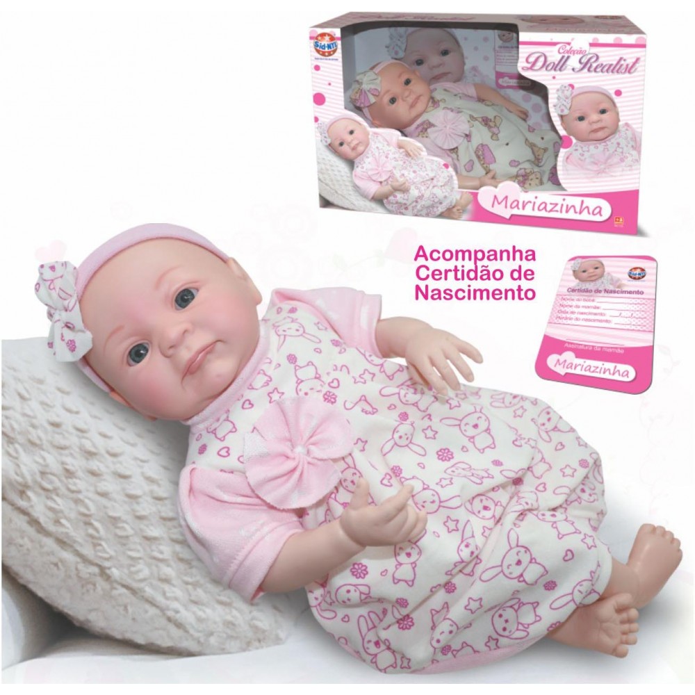 Boneca Bebê Reborn Mariazinha Original Sid-Nyl
