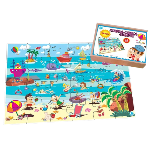 Quebra-Cabeça Gigante Praia 24 pçs Quebra-Cabeça Gigante Praia 24 pçs
