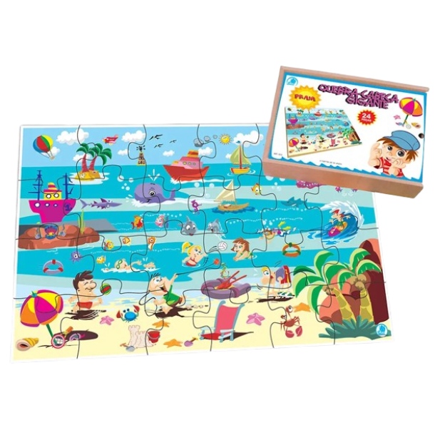 Quebra-Cabeça Gigante Praia 24 pçs