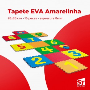 Tapete Amarelinha Eva 16 pçs 28x28cm 8mm