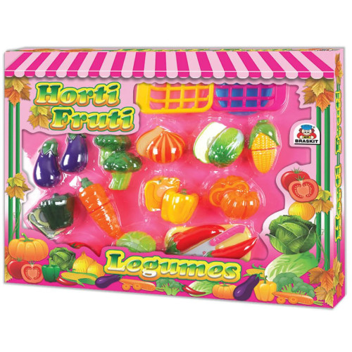 Hortifruti Legumes De Brinquedo Com Velcro E Tábua Braskit