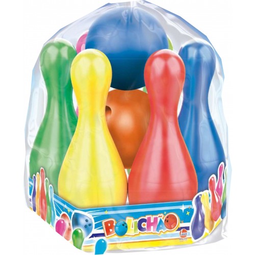 Boliche 43cm Jogo Gigante Bolichão Lider 6 Pinos e 2 Bolas