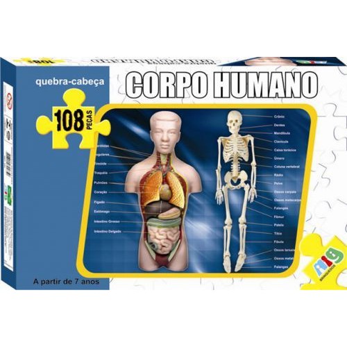 Quebra-Cabeça Corpo Humano 108 pçs Nig Anatomia Infantil