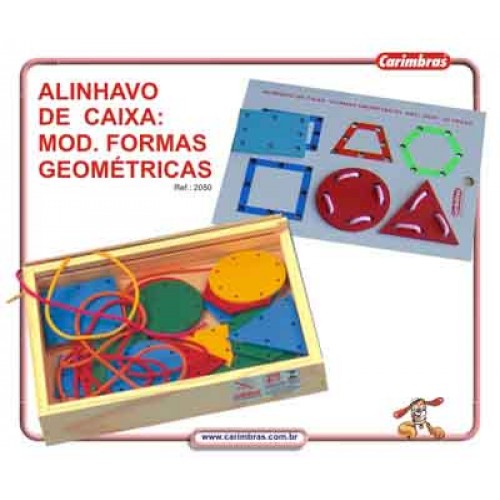 Alinhavos Formas Geométricas Madeira Carimbras Educativo Coordenação Motora