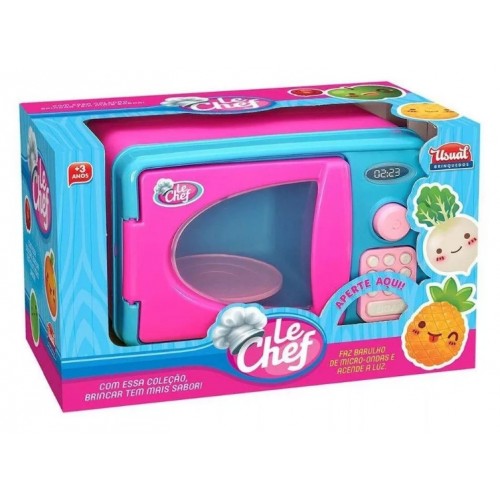 Micro-ondas Infantil Usual Plastic - Brinquedo de Cozinha com Luz e Som