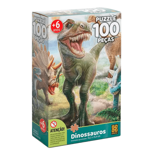 Puzzle 100 pçs Dinossauros
