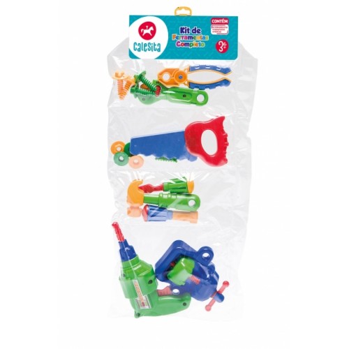 Kit Ferramentas completa Tateti Brinquedo Infantil Com Furadeira