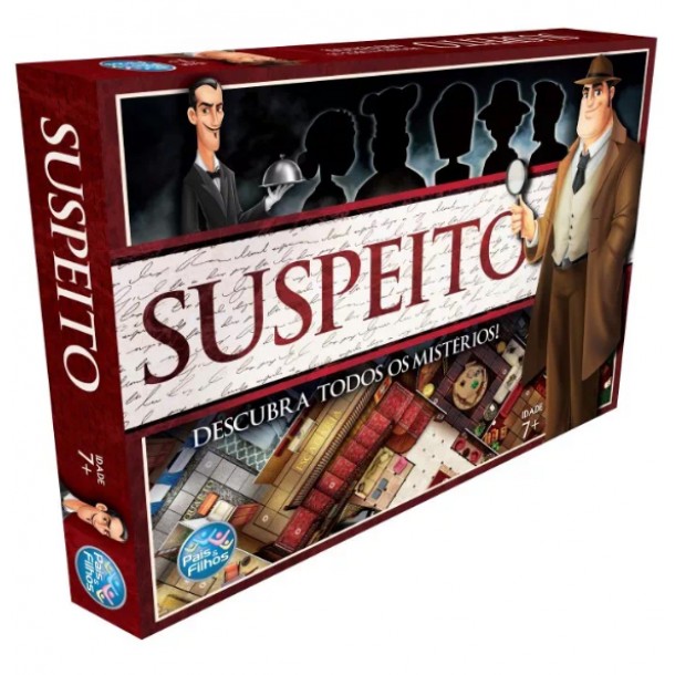Suspeito Jogo Pais e Filhos - Tabuleiro de Mistério e Investigação | Detetive Estratégia Familiar | A partir de 7 Anos