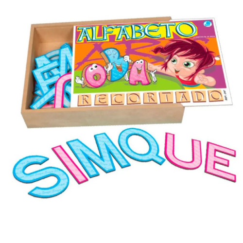 Alfabeto Recortado - 93 letras Maiúsculas MDF - Simque