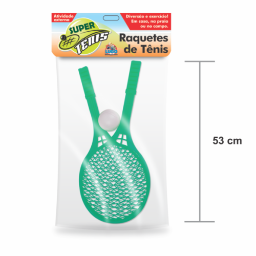 Raquete Super Tenis Kit Lugo Grande Com Bola Infantil 7 Anos