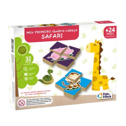 Safári Meu Primeiro Quebra-Cabeça 32 pçs