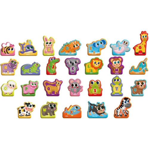 Quebra-Cabeça Abc dos Bichos 52 Pecas Brincadeira De Crianca