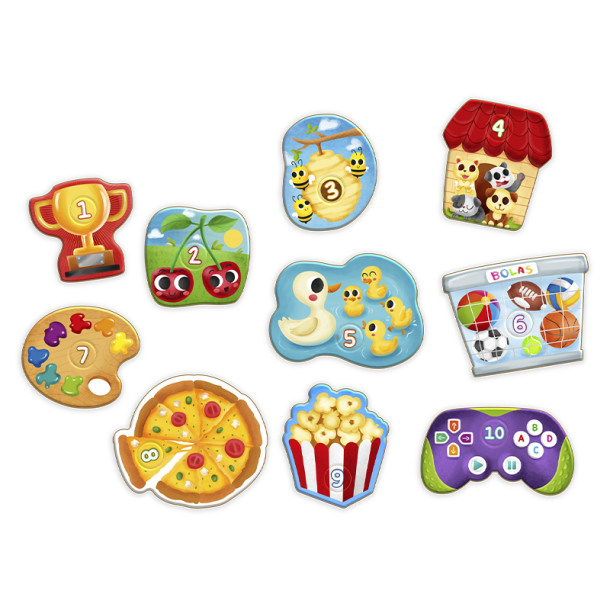 Quebra-Cabeça 1 ao 10 Educativo De Madeira Associação Números E Quantidades