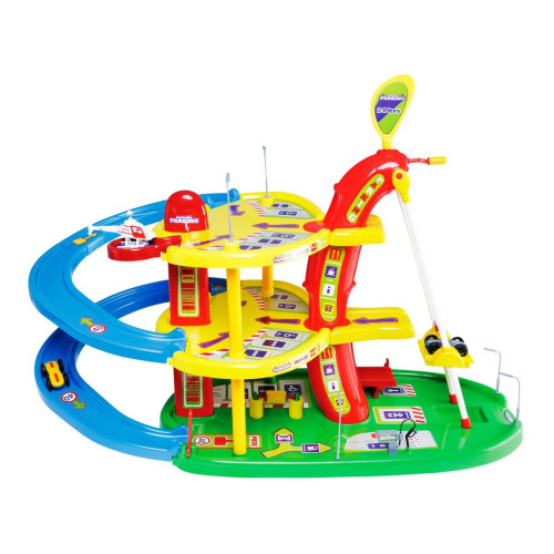 Posto de Gasolina Super Parking Maptoy 3 Andares com Elevador e Carrinhos