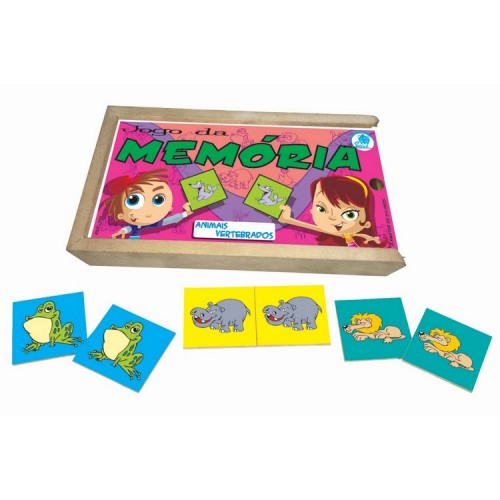 Memória Animais Vertebrados Jogo em MDF Simque 40 Pecas Memória Animais Vertebrados Jogo em MDF Simque 40 Pecas