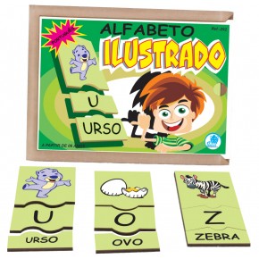 Alfabeto Ilustrado do A ao Z 78 pçs