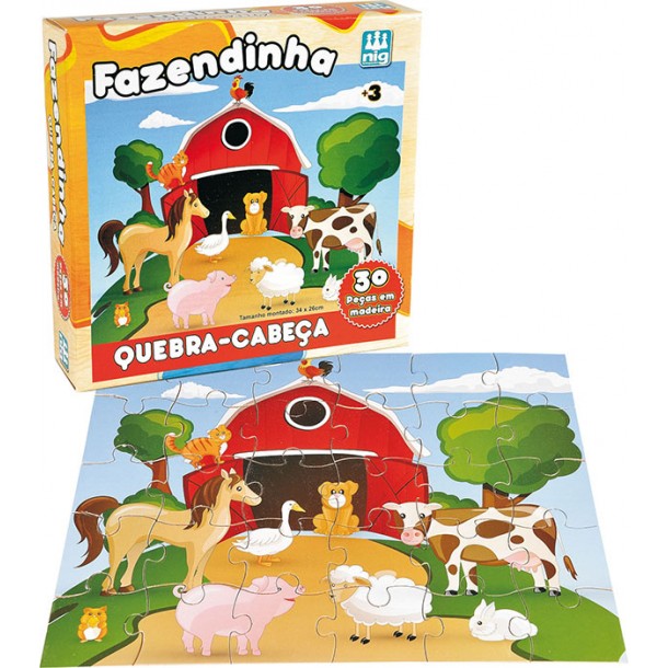 Quebra-Cabeça Fazendinha 30 pçs