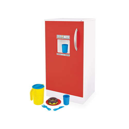 Geladeira Super Clean Infantil de Madeira Rosa e Branca Junges Geladeira Super Clean Infantil de Madeira Rosa e Branca Junges