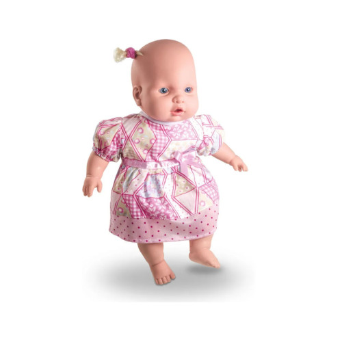 Boneca Bebê Judy Branca Milk 40cm Corpo de Pano e Vinil Macio Original