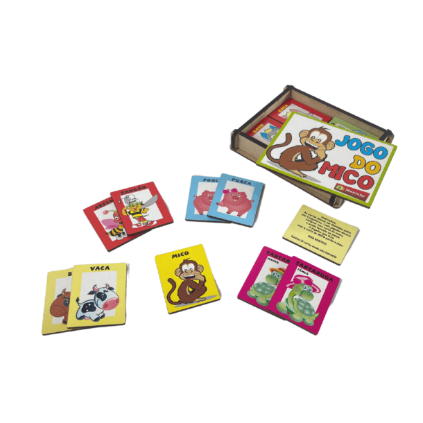 Jogo do Mico Madeira com Caixa Estojo Maninho Brinquedos