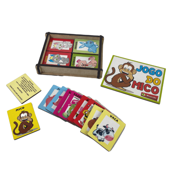 Jogo do Mico Madeira com Caixa Estojo Maninho Brinquedos
