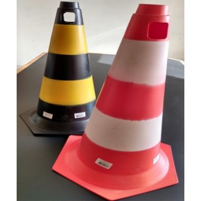 Cone 50cm Preto/Amarelo