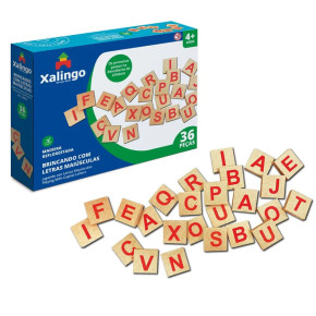 Brincando Com As Letras Maiusculas Madeira 36 Pecas Xalingo