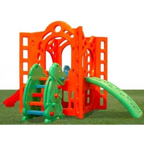 Playground Fortaleza 1-A Alpha Modular Com 2 Escorregadores