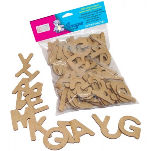 Alfabeto Recortado Móvel 120 pçs MDF - Simque | Jogo Educativo de Formação de Palavras Alfabeto Recortado Móvel 120 pçs MDF - Simque | Jogo Educativo de Formação de Palavras