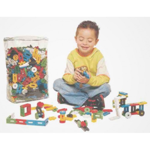 Sacolão Criativo Lig Idéias 1000 pçs Kit de Montar Educativo 1000 Peças em Bolsa com Zíper