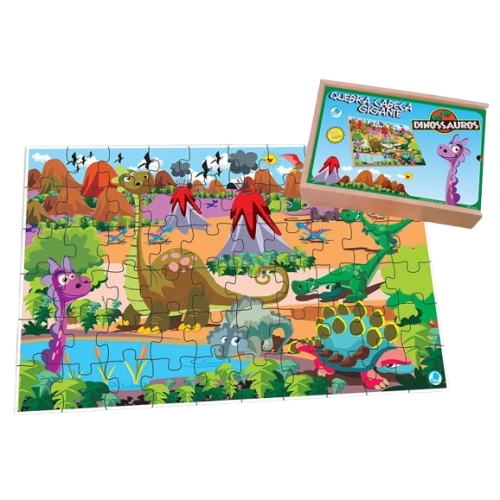 Quebra-cabeça Gigante Dinossauros 60 Pçs Quebra-cabeça Gigante Dinossauros 60 Pçs