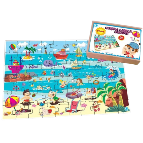 Quebra-Cabeça Gigante Praia 60 pçs Quebra-Cabeça Gigante Praia 60 pçs
