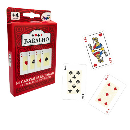 Jogo de Baralho Clássico Completo - Cartas Para Truco Poker e Buraco